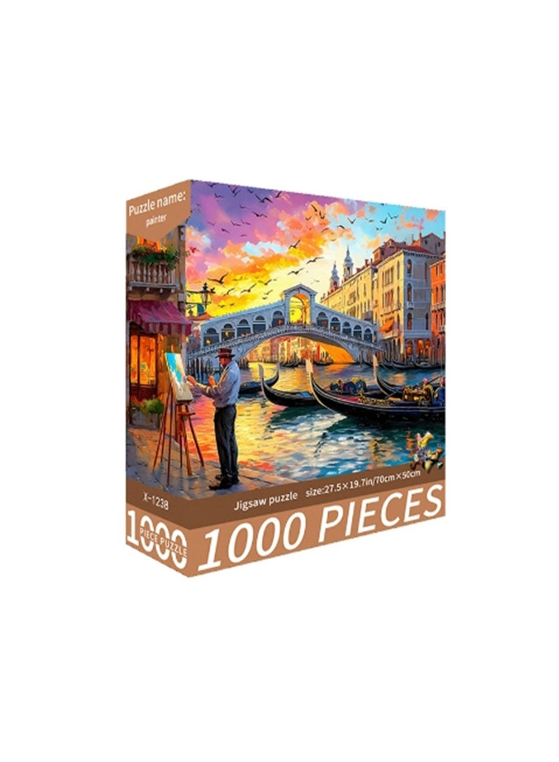 1000 جهاز كمبيوتر شخصي لغز الكرتون الكبار (الفنان) ، حجم قماش 75 سم * 50 سم - Image 1