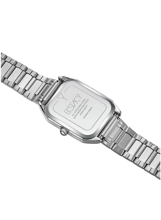ECSTACY White Ecstacy Women's Japan Quartz Movement Watch, Analog Display and Stainless Steel Strap - E22506-SBSW, Silver for Women | Best Price UAE