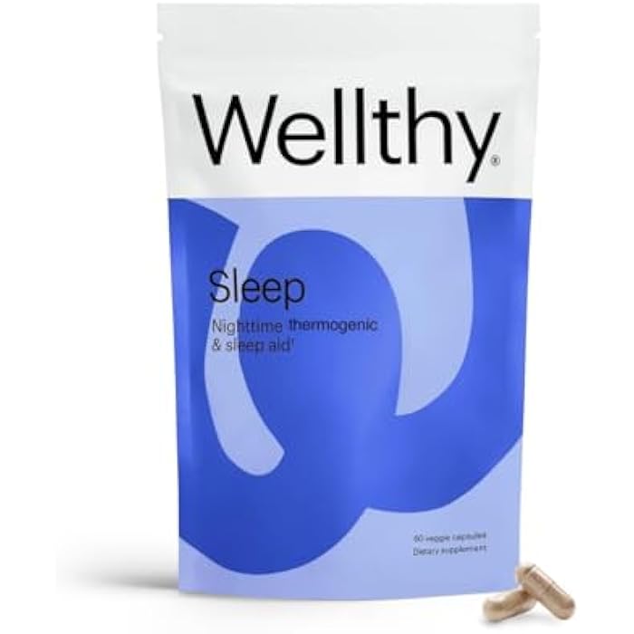 Wellthy Night Time Thermogenic - Vitamin B6, Ashwagandha & Melatonin - Nighttime Thermogenic for Women - Belly Thermogenic - Natural Weight Loss Supplements for Women, 60ct - Image 1
