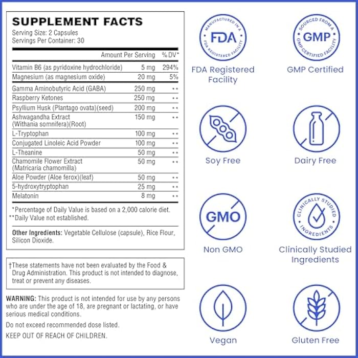 Wellthy Night Time Thermogenic - Vitamin B6, Ashwagandha & Melatonin - Nighttime Thermogenic for Women - Belly Thermogenic - Natural Weight Loss Supplements for Women, 60ct - Image 2