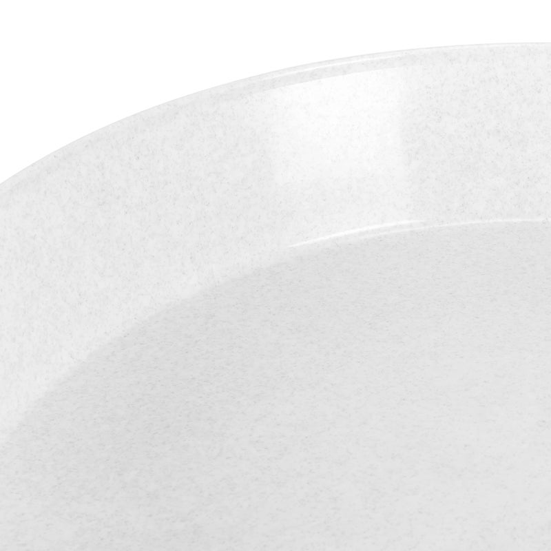 Austin Planter 16 Inch (14.2 Inch Base) Case of 2 Plant Saucers - White Granite Colored Polypropylene - Image 2