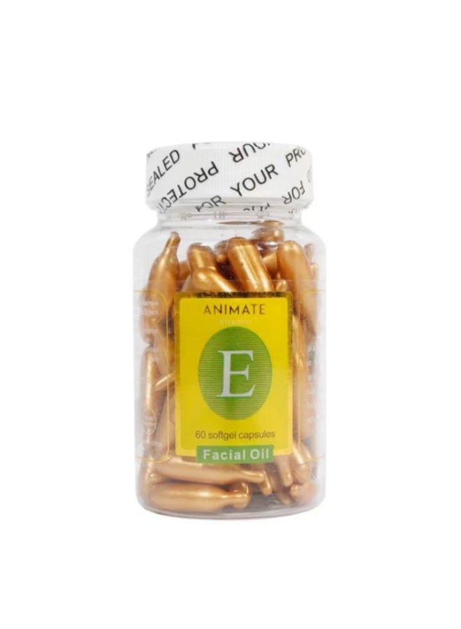 60 pieces of vitamin E facial care capsules