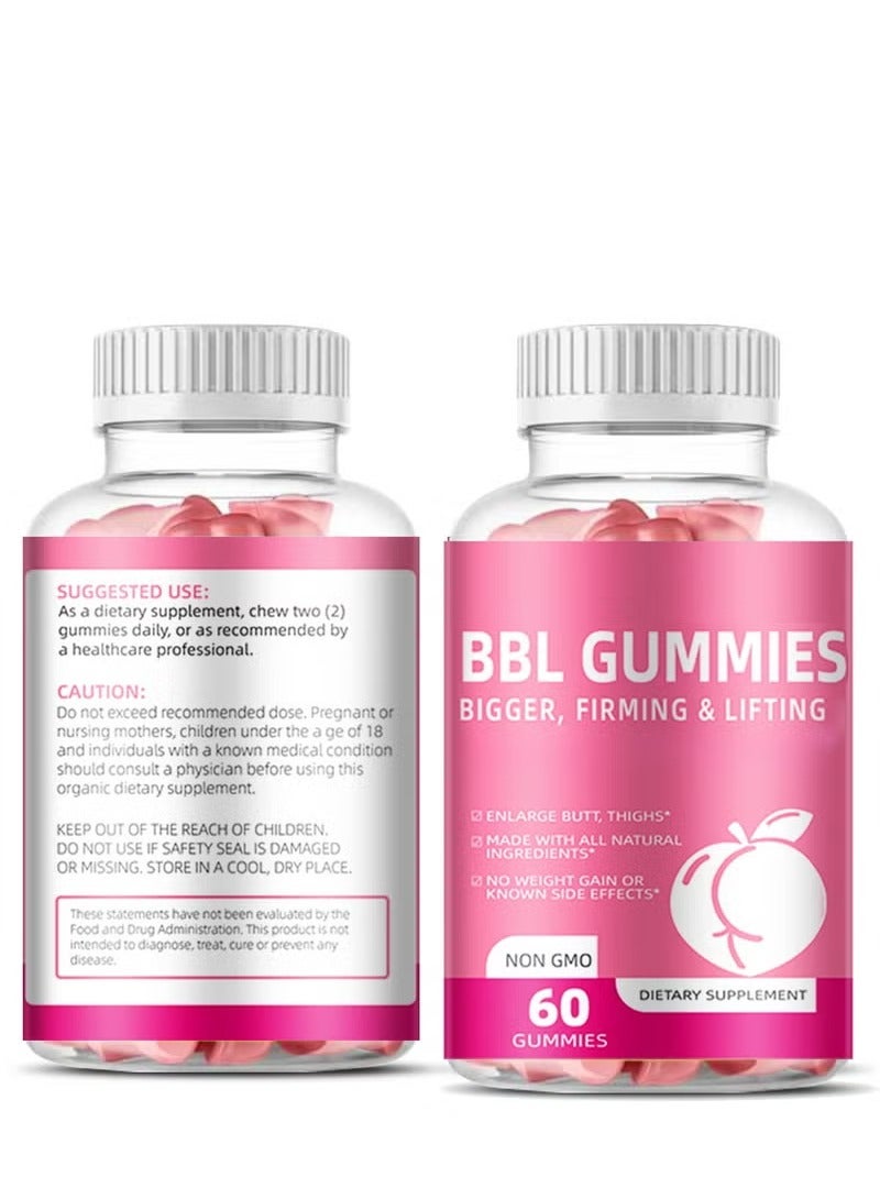 BBL BBL body Curve gummies, hip and bust enlargement booster and Enhancement,Lifting Gummies For Women,Health Support Dietary Supplement 60 Gummies  - Image 2