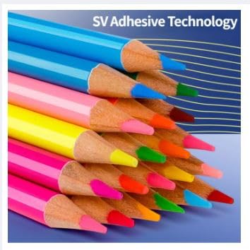 DIVHUK Hexagonal Colored Pencils Set with Sharpener and Boxes, Soft Wood Pencils for School Kids Teachers, Drawing for Coloring, Sketching and Painting (72 PCS) - Image 2