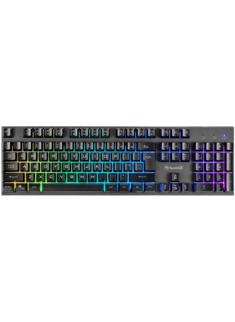 Marvo - Elevate Your Gaming Experience with the Soldat 20 Wired RGB Membrane Gaming Keyboard – Precision, Speed, and Stunning Aesthetics - Image 1