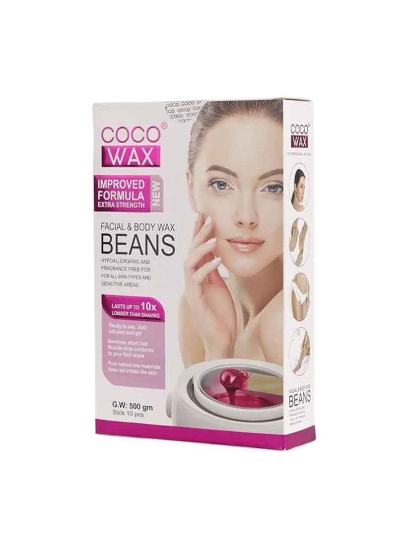 كوكو شمع خرز كوكو واكس لإزالة شعر الجسم سهل الاستخدام