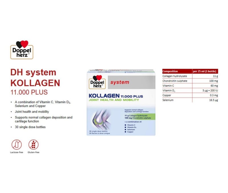 Doppelherz Kollagen 11.000 Plus Vial 30'S - Image 2