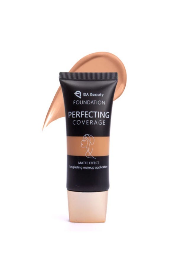 IDA Beauty Glam It! Perfecting Coverage Foundation | Full Coverage, Matte Finish, Long-Lasting, Lightweight | Vegan, Halal, Cruelty-Free (Dami) - Image 1