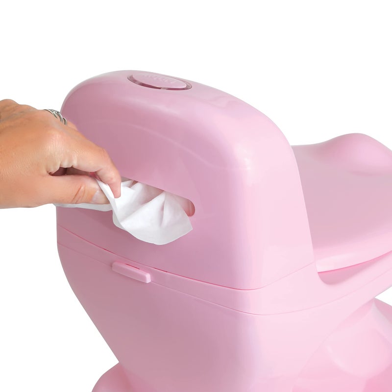 Nuby My Real Potty Training Toilet with Life-Like Flush Button and Sound - 18+ Months - Pink - Image 5