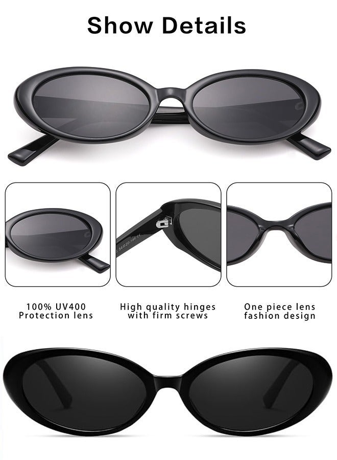 AZorb Oval Sunglasses Women Cat Eye Retro Sun Glassess Men Women Fashion Sunglass Small Lens Eyewear Aesthetic Design Ladies Eye Glasses for UV400 Protection Shades - Image 5