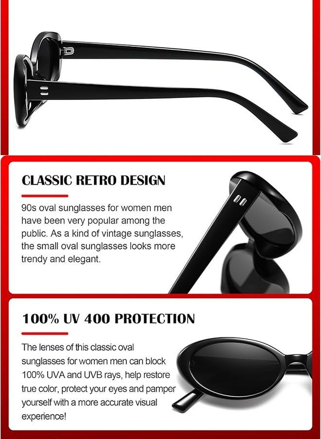 AZorb Oval Sunglasses Women Cat Eye Retro Sun Glassess Men Women Fashion Sunglass Small Lens Eyewear Aesthetic Design Ladies Eye Glasses for UV400 Protection Shades - Image 3