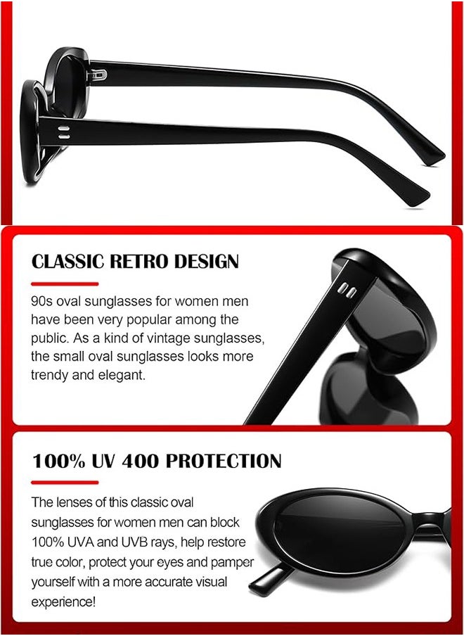 AZorb Oval Sunglasses Women Cat Eye Retro Sun Glassess Men Women Fashion Sunglass Small Lens Eyewear Aesthetic Design Ladies Eye Glasses for UV400 Protection Shades  - Image 3