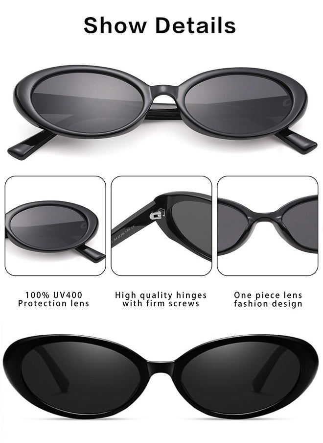 AZorb Oval Sunglasses Women Cat Eye Retro Sun Glassess Men Women Fashion Sunglass Small Lens Eyewear Aesthetic Design Ladies Eye Glasses for UV400 Protection Shades  - Image 5