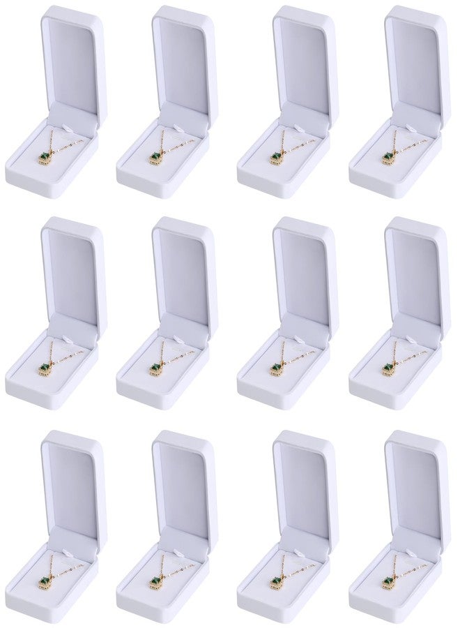 KUKUVR 12 Pieces Classic Velvet Necklace Pendant Box for Jewelry Gift, Small Jewellry Storage Display Case for Wedding Engagement Birthday Anniversary - Image 1