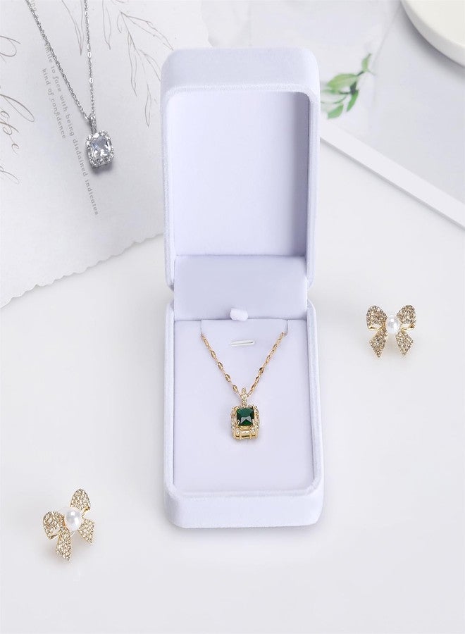 KUKUVR 12 Pieces Classic Velvet Necklace Pendant Box for Jewelry Gift, Small Jewellry Storage Display Case for Wedding Engagement Birthday Anniversary - Image 4