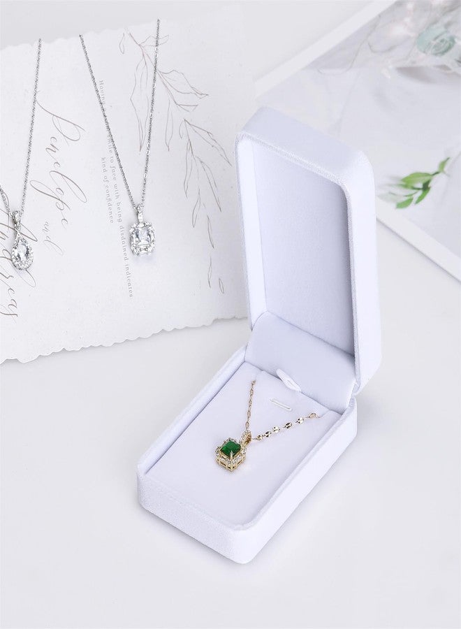 KUKUVR 12 Pieces Classic Velvet Necklace Pendant Box for Jewelry Gift, Small Jewellry Storage Display Case for Wedding Engagement Birthday Anniversary - Image 3