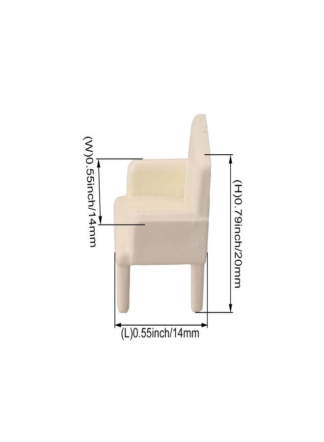 BQLZR Beige 1:50 Doll House Miniature Furniture Sofa Chair for Living Room Pack of 20 1.4x1.4x2cm - Image 4