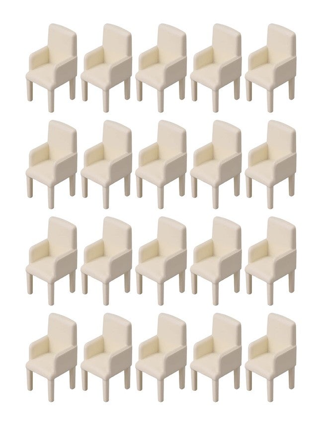 BQLZR Beige 1:50 Doll House Miniature Furniture Sofa Chair for Living Room Pack of 20 1.4x1.4x2cm - Image 1