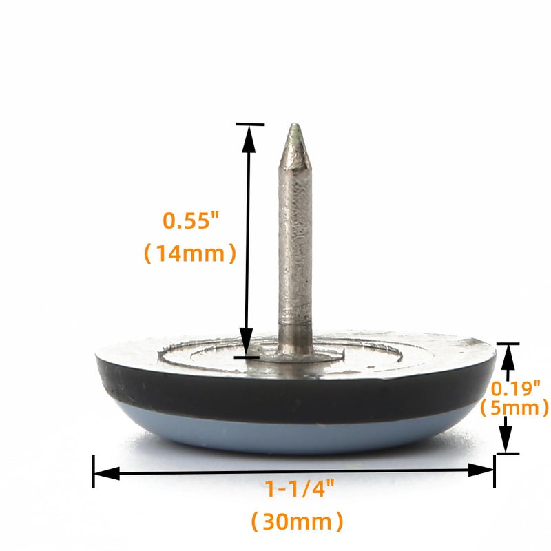 Furnigear منزلقات الأثاث المنزلقة - أثاث المنزل Ptfe (Teflon) منزلقات تحريك أرجل الكرسي للسجاد والأسطح الصلبة - حرك الأثاث الخاص بك بسهولة وأمان - أفضل واقي للأرضية (1-1/4 بوصة" 24 قطعة) - Image 3