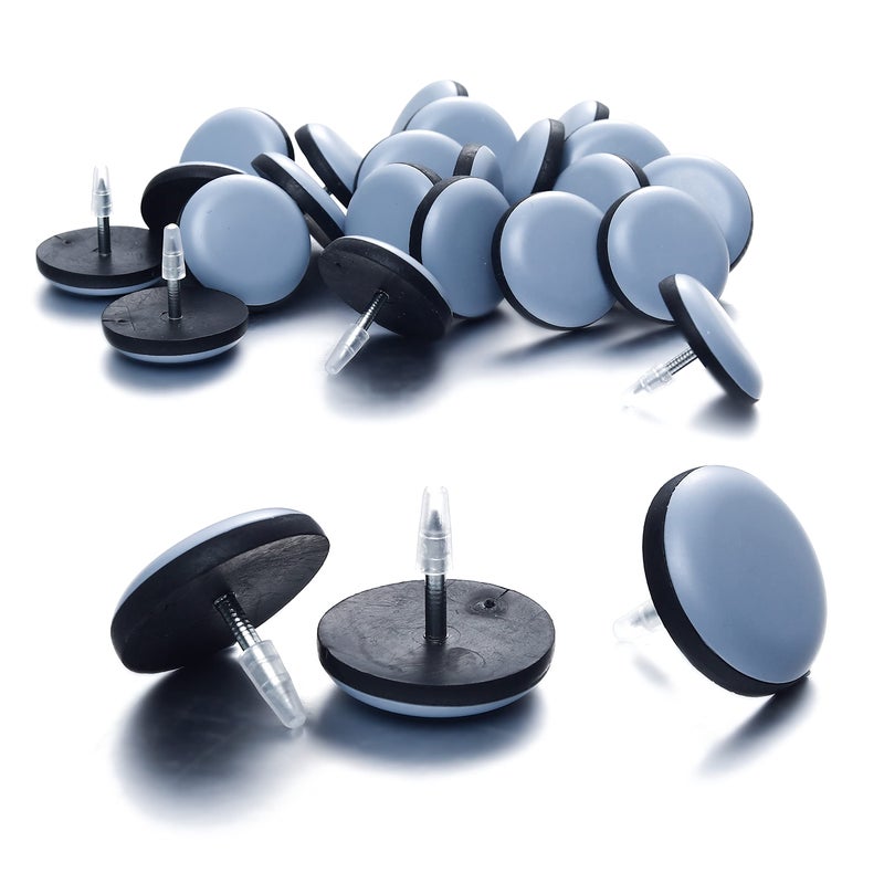 Furnigear منزلقات الأثاث المنزلقة - أثاث المنزل Ptfe (Teflon) منزلقات تحريك أرجل الكرسي للسجاد والأسطح الصلبة - حرك الأثاث الخاص بك بسهولة وأمان - أفضل واقي للأرضية (1-1/4 بوصة" 24 قطعة) - Image 1