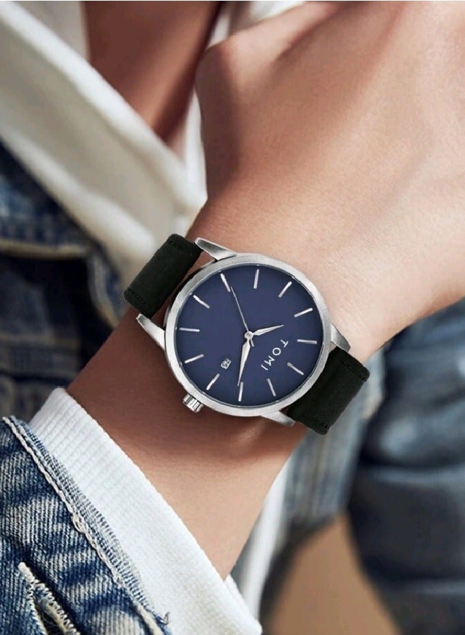 TOMI Elegant Watch Set For Men Wrist Watch And Cufflinks And Tie Clip - Image 2