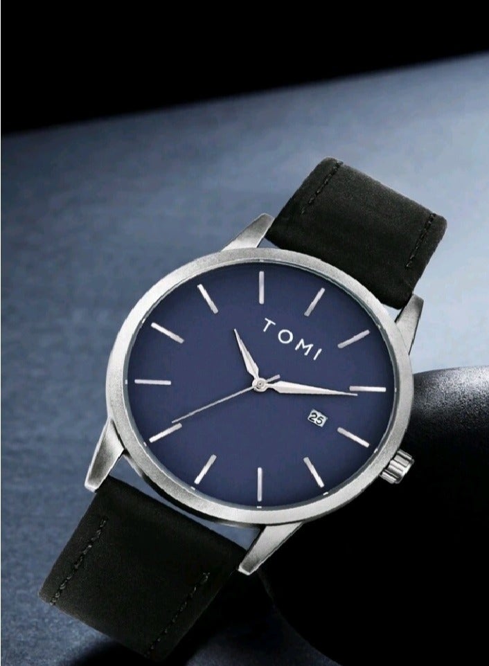 TOMI Elegant Watch Set For Men Wrist Watch And Cufflinks And Tie Clip - Image 4