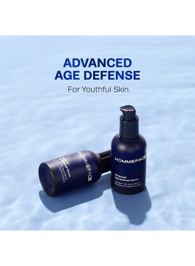 HOMMEFACE مصل مضاد للشيخوخة من Advanced Age Defense للرجال مع 2% من السيراميد والكولاجين وحمض الهيالورونيك والببتيدات 1.69 أونصة سائلة. - Image 3