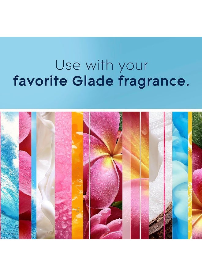 Glade جهاز تسخين معطر الهواء من غليد، زيوت عطرية وزيوت أساسية للمنزل والحمام، حتى 50 يومًا على إعداد منخفض، 2 عدد - Image 5