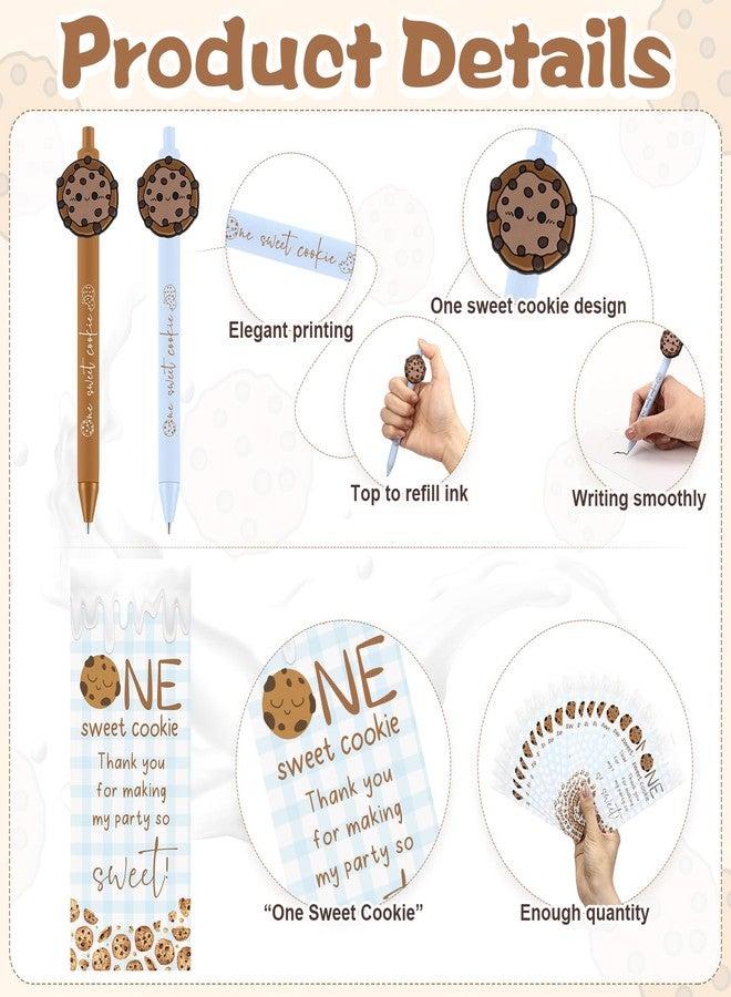 Sinload 30 Sets Milk and Cookies 1st Birthday Party Favors One Sweet Cookie Ballpoint Pens and Bookmarks One Year Old Birthday Supplies Decorations for Guests Baby Shower - Image 3