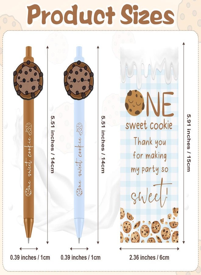 Sinload 30 Sets Milk and Cookies 1st Birthday Party Favors One Sweet Cookie Ballpoint Pens and Bookmarks One Year Old Birthday Supplies Decorations for Guests Baby Shower - Image 2