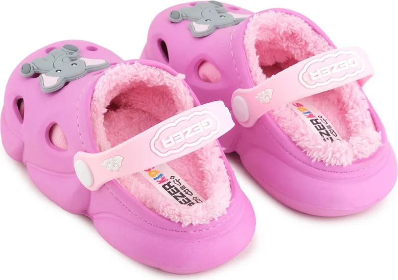 Gezer Girls Winter Eva Plush Home School Nursery Slippers Sandals