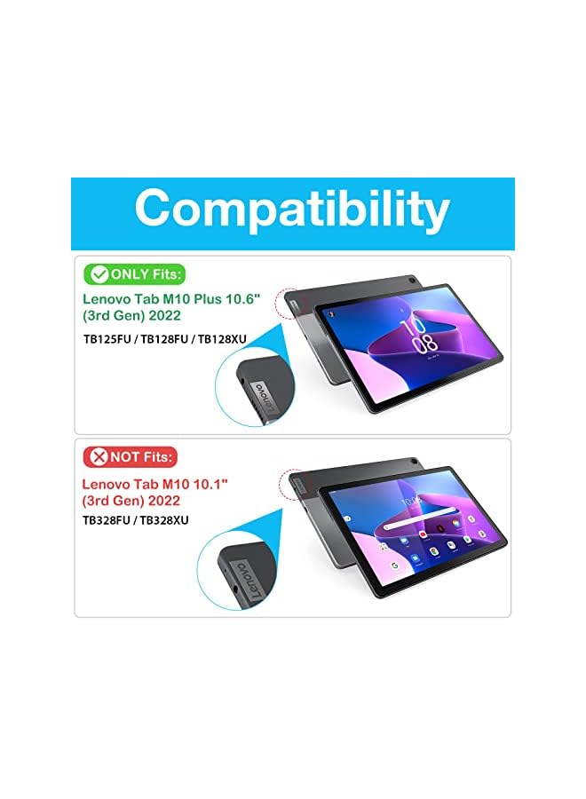 Raxoom Kids Case For Lenovo Tab M10 Plus 2022 3Rd Gen 10.6 Inch, Shockproof Lightweight Portable With Handle Baby Friendly Case For Tab M10 Plus 10.6" 2022 Tb-125F/128F –Blue - Image 2