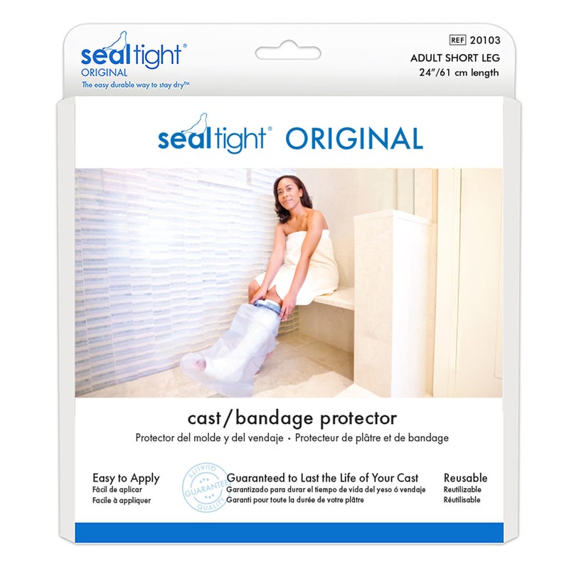 Brownmed SealTight Original Cast Bandage Protector Reusable Shower Bag for Short Leg Casts Injuries