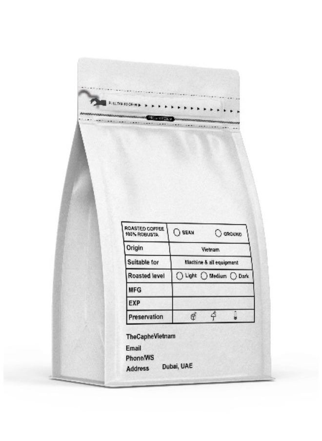 The Caphe Vietnam Fine Robusta Blended Ground Coffee - 1 KG | Preliminary Process | Blended Robusta | Vietnamese Coffee Ground  - Image 2