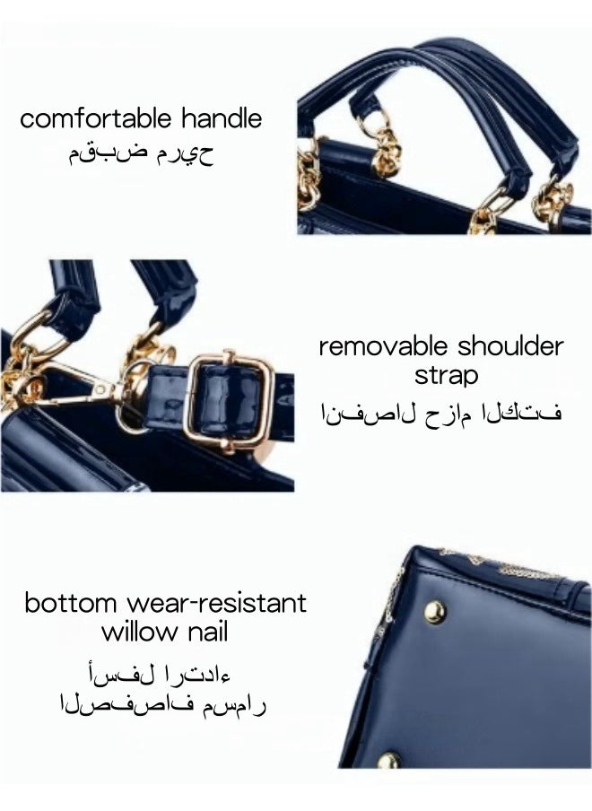 Generic Women's Versatile Large Capacity Crossbody Bag, Ladies Top Handle Shoulder Bag Side Bag Sling Bag, PU Leather Handbag Tote Bags Satchel Bags Clutch Bag Carry Bag for College Students  - Image 4