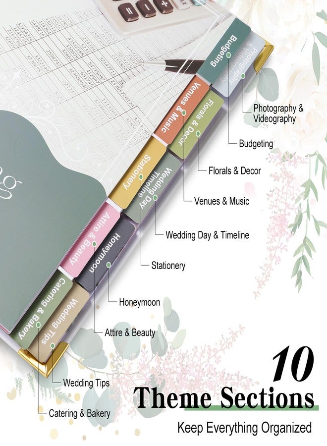 VinTS 176 Pages Wedding Planner,Wedding Planner Book and Organizer,9" x 11" Hardcover Engagement Wedding Planner Gift for Couples,Brides - Image 3