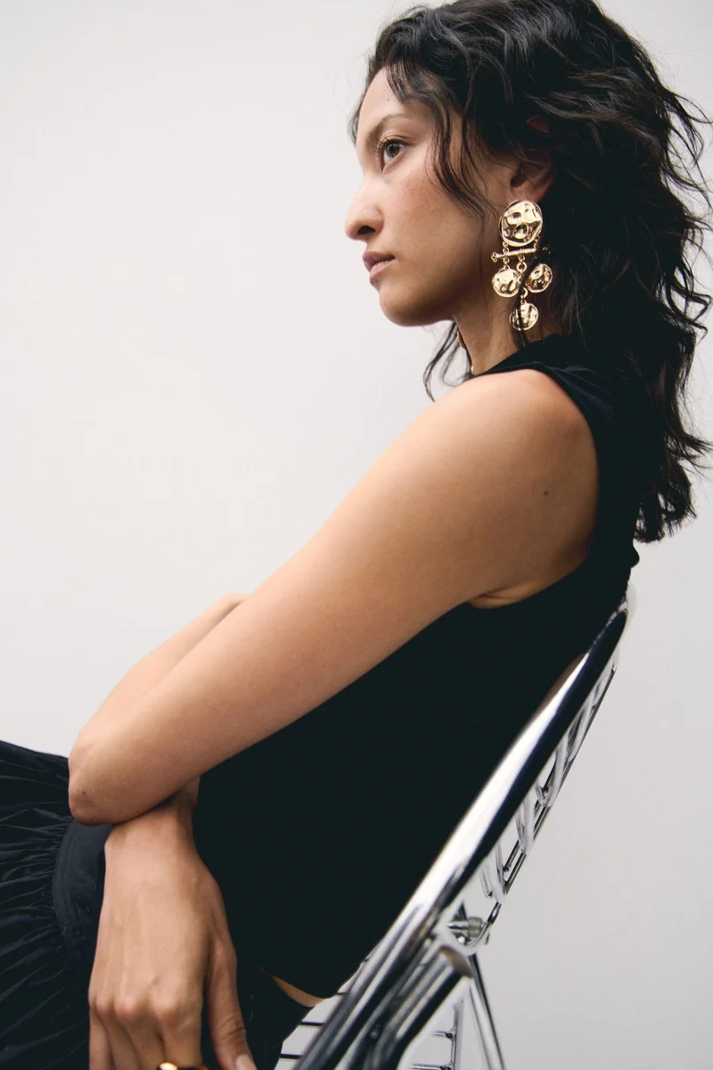 H&M Disc-pendant earrings