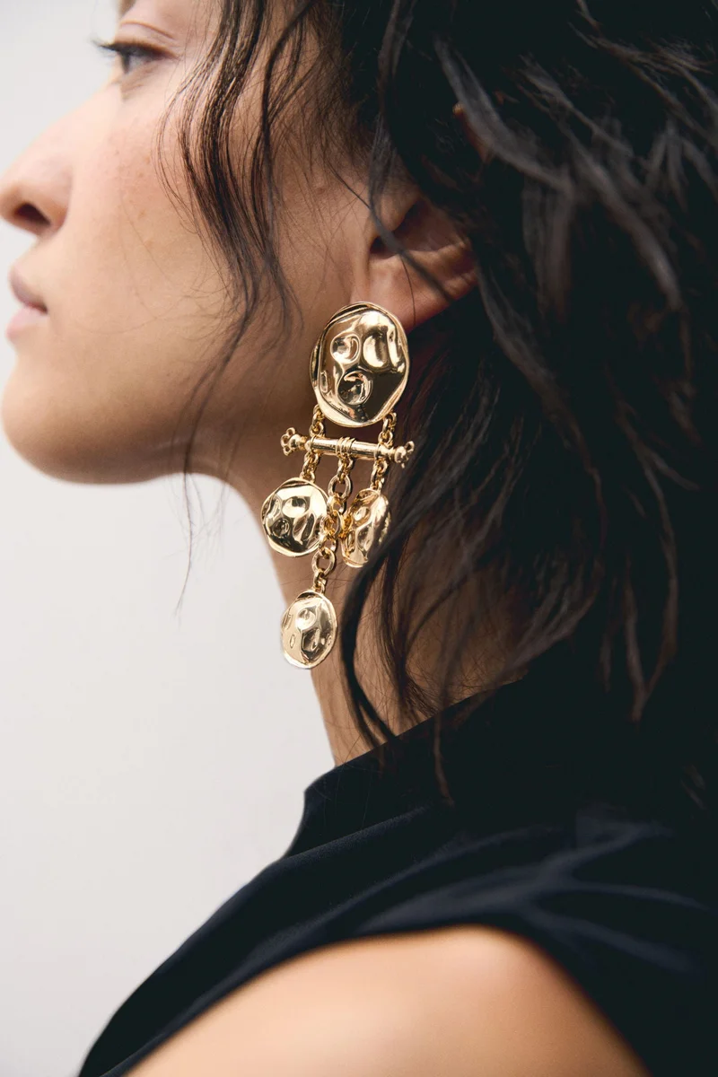 H&M Disc-pendant earrings