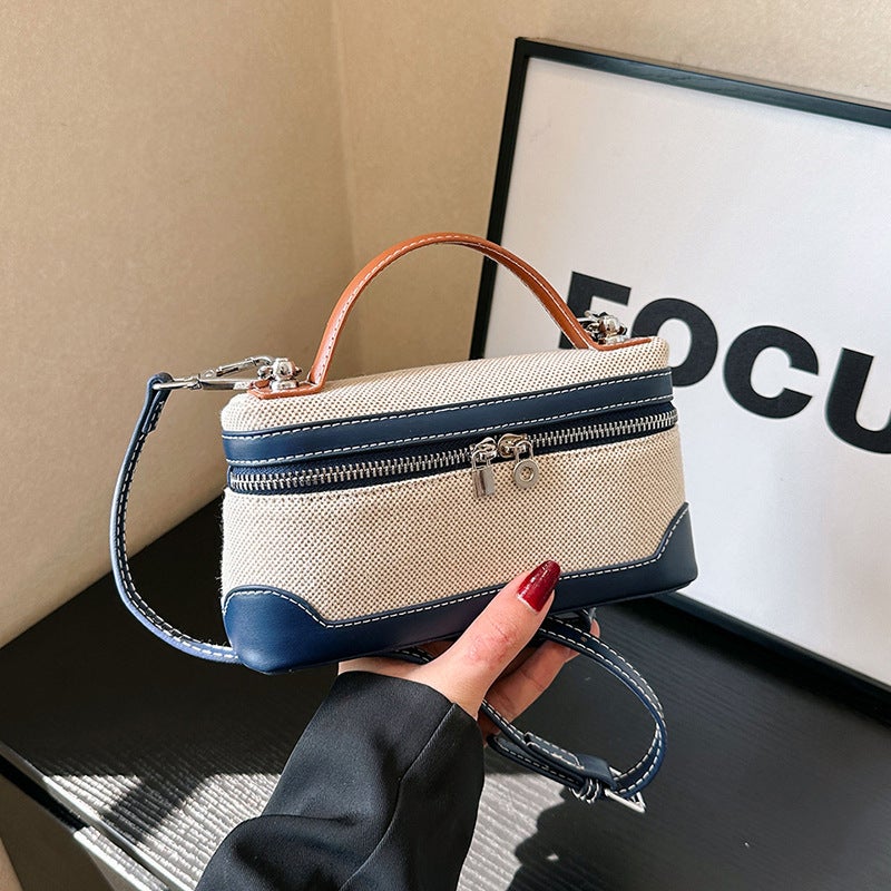 Women's Canvas Shoulder Bag Retro Box Crossbody - Image 1