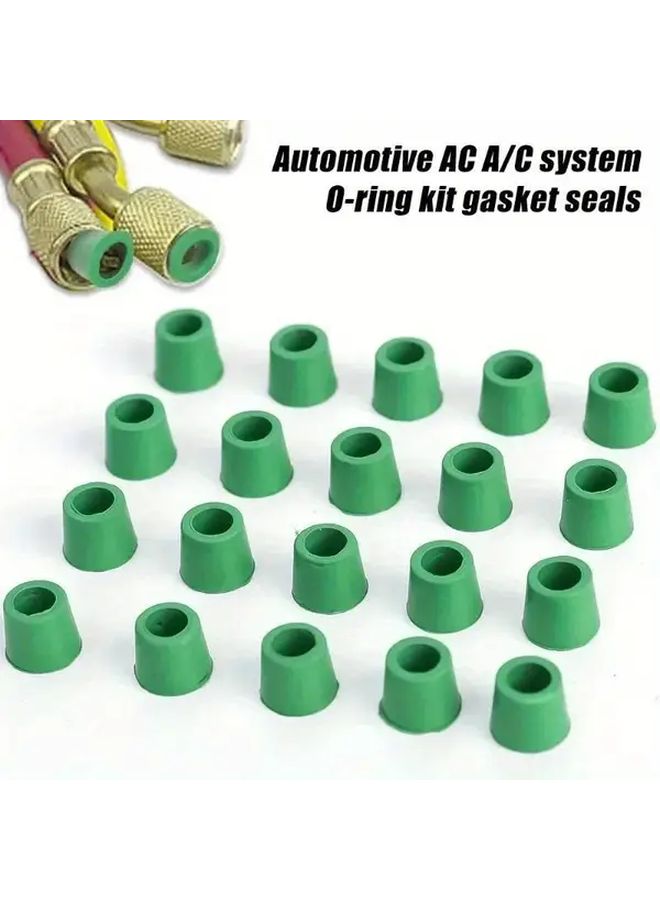100 Pcs Green Rubber O Ring Seals 1 4 Inch For Charging Hose Valve Pipe Repair - Image 3