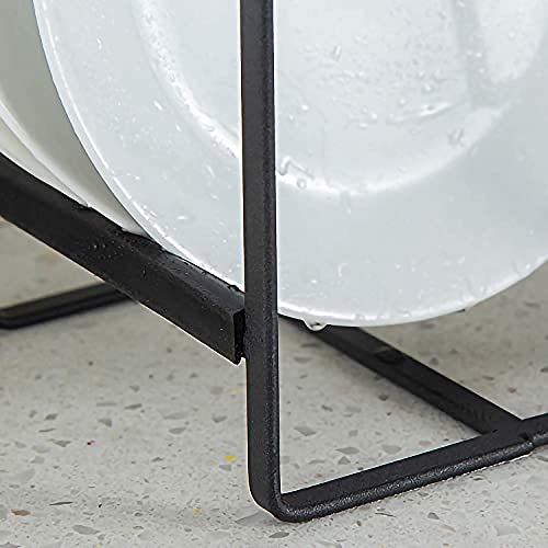 MosQuick® 2Pcs Big & Small Plate Stand, Utensil Stand, and Dish Rack - Essential Utensil stand for kitchen and Efficient Plate stand for kitchen bowl stand for kitchen Perfect Bartan stand -Black - Image 5