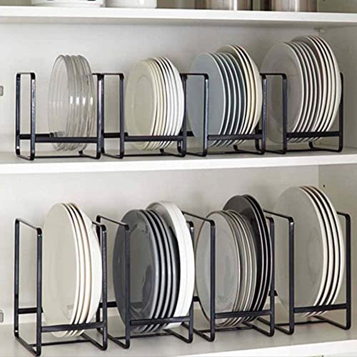 MosQuick® 2Pcs Big & Small Plate Stand, Utensil Stand, and Dish Rack - Essential Utensil stand for kitchen and Efficient Plate stand for kitchen bowl stand for kitchen Perfect Bartan stand -Black - Image 4