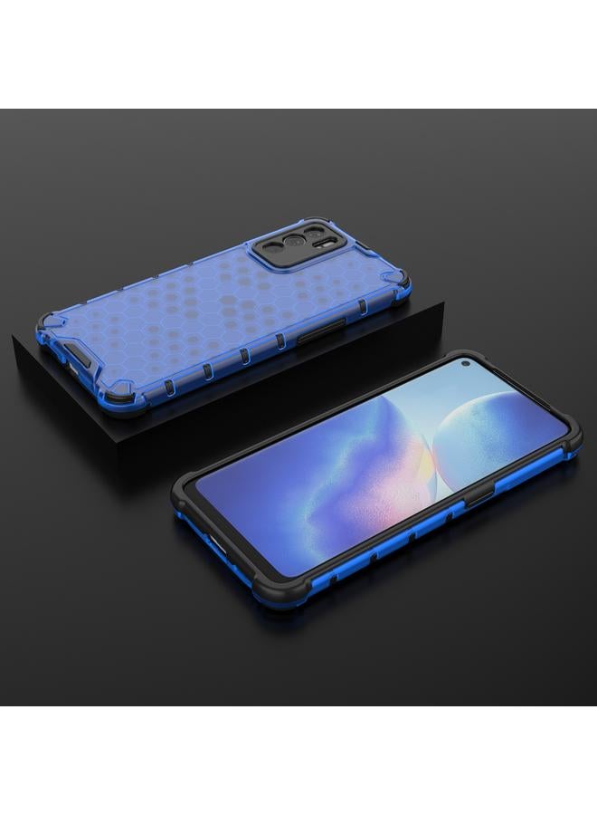 اس-توب جراب لهاتف OPPO Reno6 5G مصنوع من مادة PC Honeycomb المقاومة للصدمات + جراب واقٍ من مادة TPU - Image 4