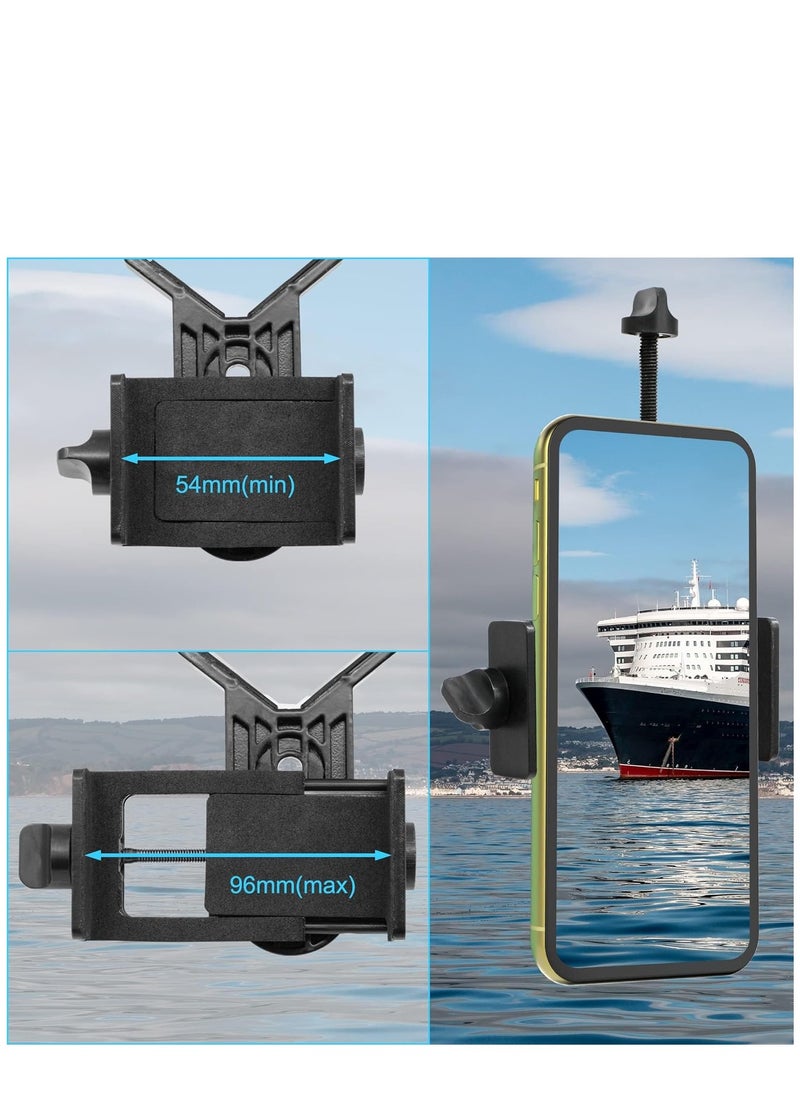 SYOSI - Universal Telescope Phone Mount, Quick Aligned Telescope Smart Phone Adapter Holder, Compatible with Spotting Scope, Telescope, Microscope, Monocular, Binocular, Fit All Brands of Smartphones - Image 1