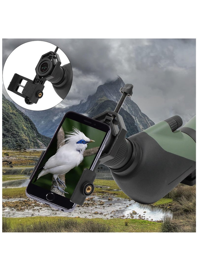 SYOSI - Universal Telescope Phone Mount, Quick Aligned Telescope Smart Phone Adapter Holder, Compatible with Spotting Scope, Telescope, Microscope, Monocular, Binocular, Fit All Brands of Smartphones - Image 1