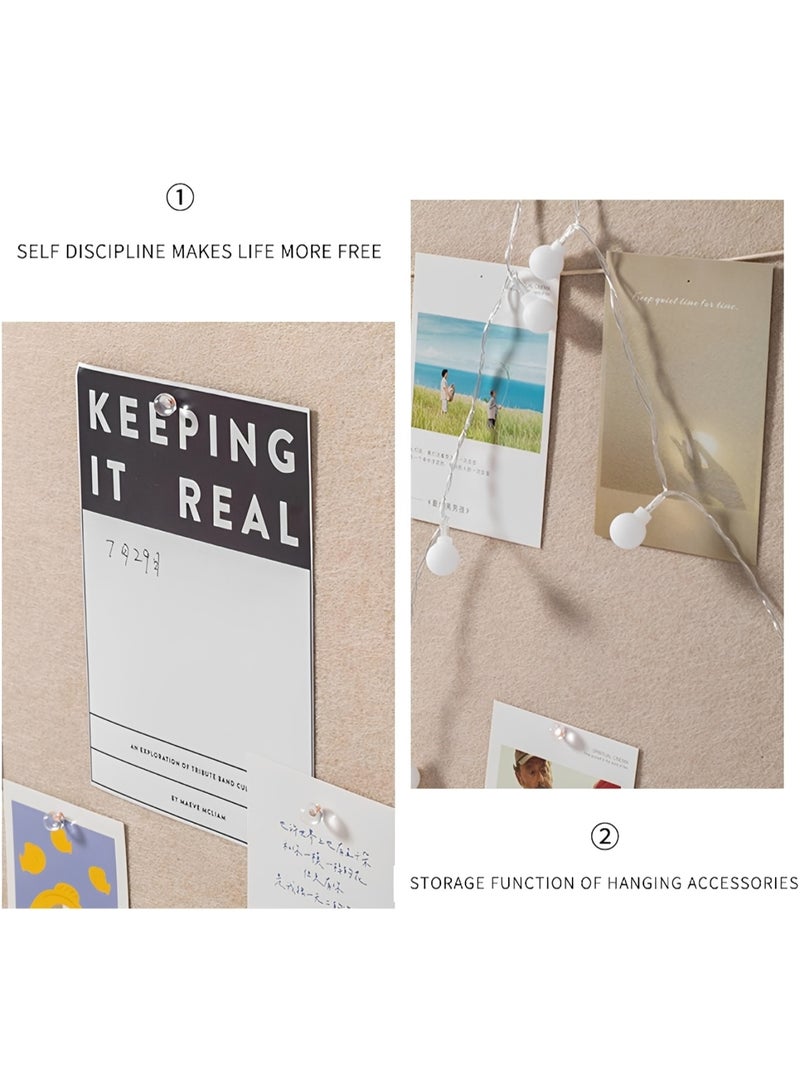 Felt Bulletin Board 60 x 80cm with Push Pins, Decorative Wall Pin Board for Photos, Notes, Memo, Vision Board & Mood Board for Home, Office, School - Image 4