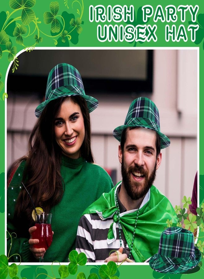 Silicherry 24 Pcs St. Patrick's Day Hat Bulk Green Irish Plaid Fabric Hat St. Patricks Day Party Cap Gifts for Women Men Irish Cap Costume Accessories - Image 5