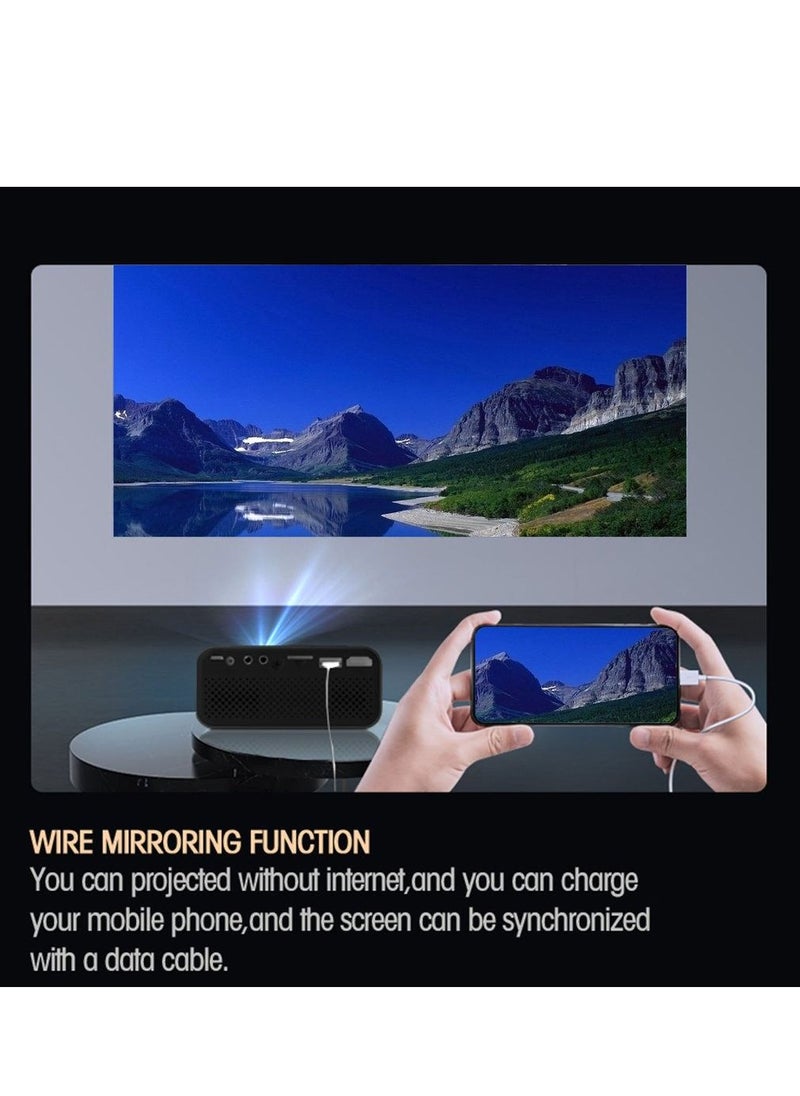 Generic - Mini YT500 Projector With Corded Same Screen High-speed Picture Built-in Composite Diaphragm Speaker Portable LED Projector - Image 1