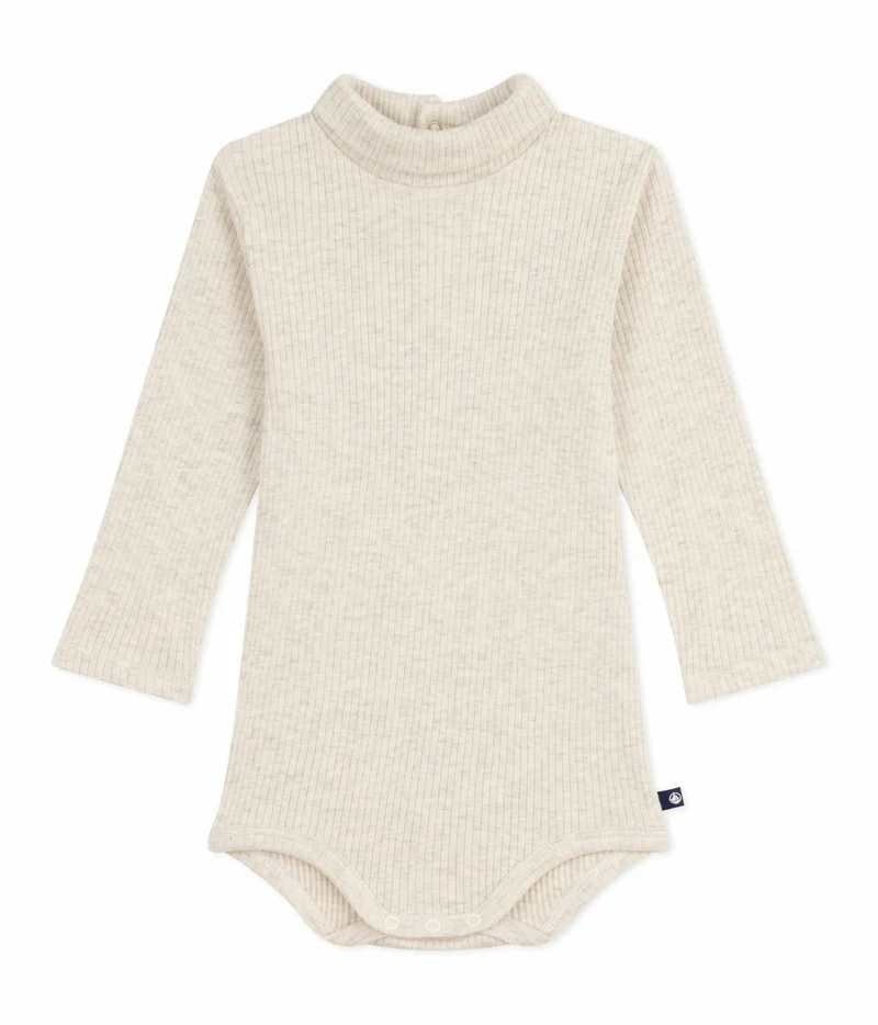 بيتي باتو Babies' Plain Cotton Rollneck Body