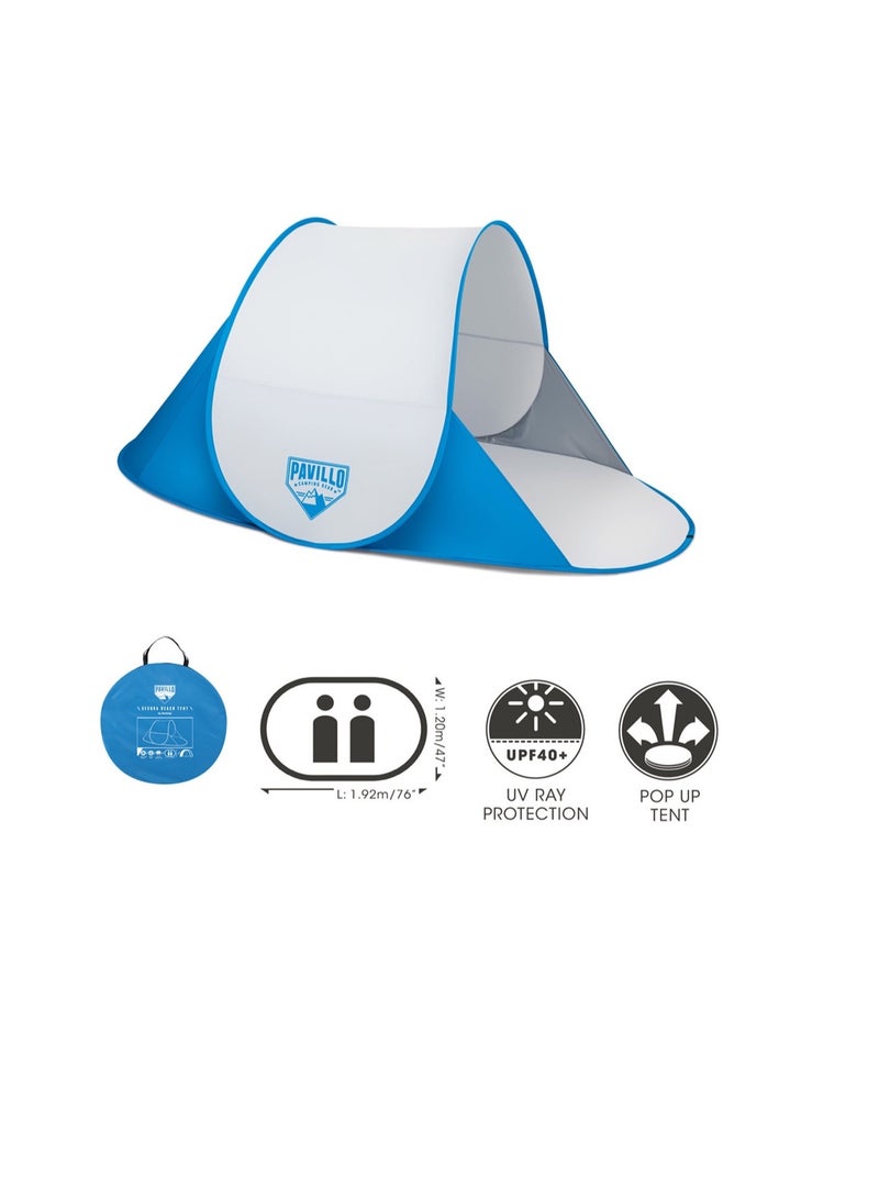 Bestway 67438 Secura Beach Tent (192 x 120 x 85 cm, Blue/White) - Image 2